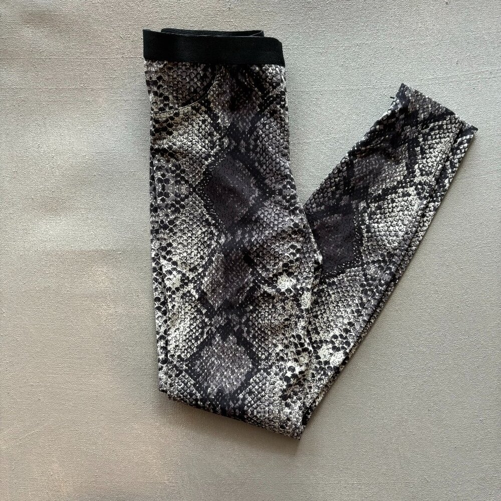 REBECCA TAYLOR SNAKESKIN PRINT PANTS SZ 0